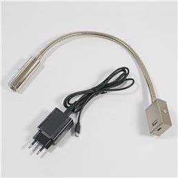 Set of 1 LED wall lamp - DIMMABLE -3W - 40cm gooseneck