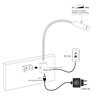 Set of 1 LED wall lamp - DIMMABLE -3W - 40cm gooseneck