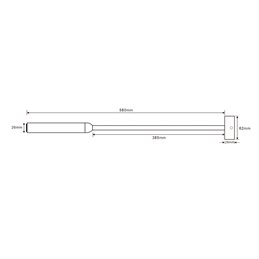 LED reading lamp - 3W - 40cm gooseneck - DIMMBAR 230V