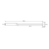 LED reading lamp - 3W - 40cm gooseneck - DIMMBAR 230V