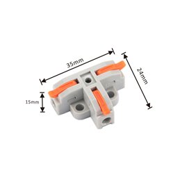 10 pcs. T-shaped crimp cable plug with fixing screws