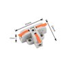 10 pcs. T-shaped crimp cable plug with fixing screws
