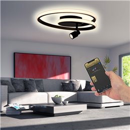 Zigbee LED ceiling light with spotlight "Doculus" 2 flame 40W 3000K dimmable
