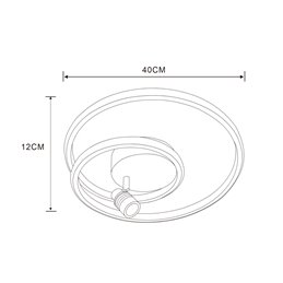 Zigbee LED ceiling light with spotlight "Doculus" 2 flame 40W 3000K dimmable