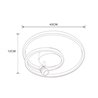 Zigbee LED ceiling light with spotlight "Doculus" 2 flame 40W 3000K dimmable
