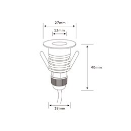 Set of 6 Mini LED Recessed Floor Light Switchable Double Color Temperature 12VDC 3 STEP DIM