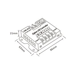 Zigbee 3.0 Dimming Control LED Light Controller 12-24V Max.15A