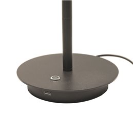 LED table lamp Vega 18W 3000K in black including USB charger and power adapter