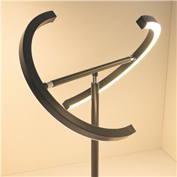 LED table lamp Vega 18W 3000K in black including USB charger and power adapter