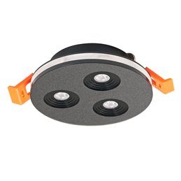 LED recessed spotlight 12VDC DIMMBAR 6W 3000K front & side