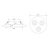 LED recessed spotlight 12VDC DIMMBAR 6W 3000K front & side