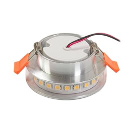 6W Recessed Lights Dimmable 12V AC DC 3000K Lights Front & Side
