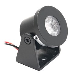 1W Mini LED Surface Mount Spotlight "Alyana" black 12VDC 3000K