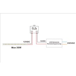 "EZDIM" 3 steps LED dimmer 12V-24V DC 3A Max for dimmable LED lamp
