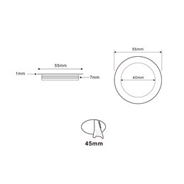 LED recessed luminaire slim 3000K - 0,9W - ultra flat 12V DC