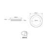 LED recessed luminaire slim 3000K - 0,9W - ultra flat 12V DC
