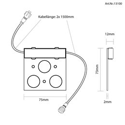 LED under-cabinet luminaire "Orela" 0.2W - 7.5 cm - 3000K WW - 12V