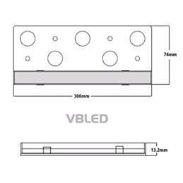 LED under-cabinet luminaire "Onorato" 1W - 30cm - 3000K WW - 12V