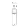 Path light bollard 12V 30cm without bulb
