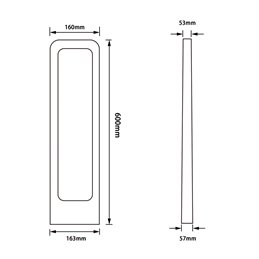 Bollard Light Path Light "Maiestas" 230V AC 12W 3000K 60cm high