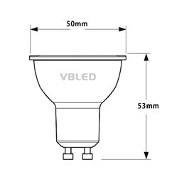 LED Illuminant Spotlight- GU10 - 5W 3000K
