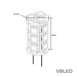 LED bulb - G4 - 2,2W - 10-30V DC