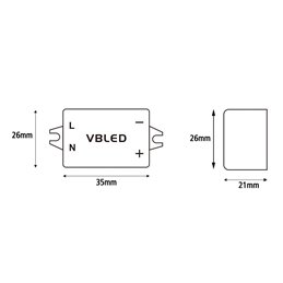 LED power supply unit constant current / 320-350mA / 3W